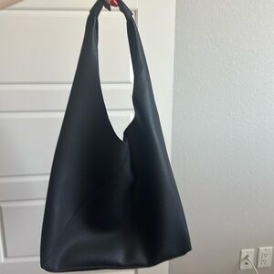 Banana Republic Black Vegan Leather Slouch Tote Bag